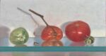Caroline Johnson Adelaide Hills Artist 2020's Last Homegrown Tomatoes 2 oil on board 9 x 5 inches